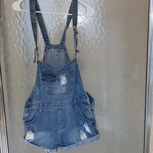 jean short overalls😎